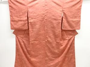 大正ロマン　抽象模様織り出しお召着物